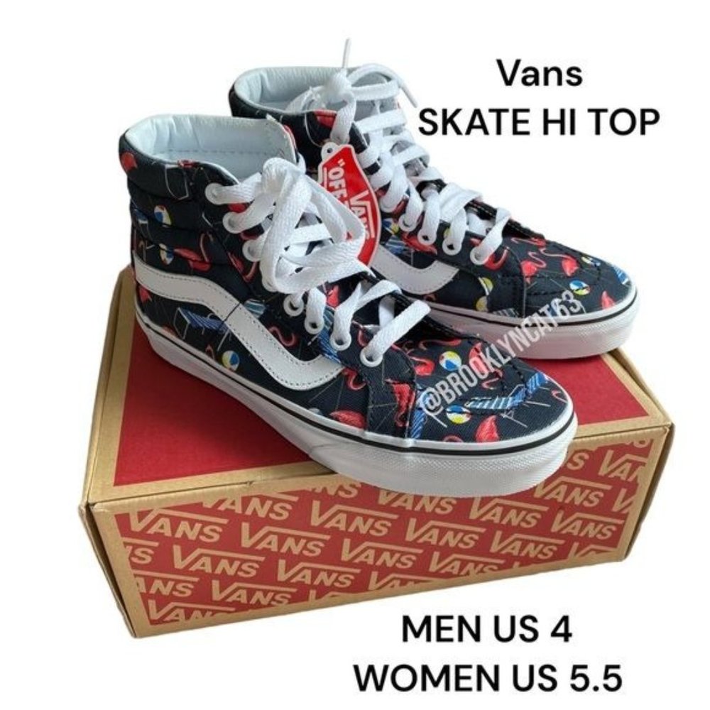 Vans Sk8 High Sneaker Black Reissue Pool Vibes 5.5, 4 - Picture 4 of 15